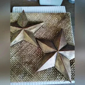 Vintage rustic made in Thailand wall hanging Stars